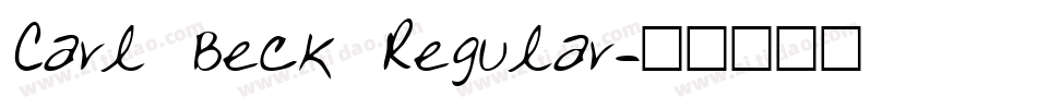 Carl Beck Regular字体转换